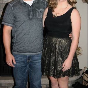 Black and Gold Cocktail Dress